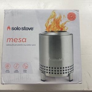 Solo stove mesa table top fire pit silver